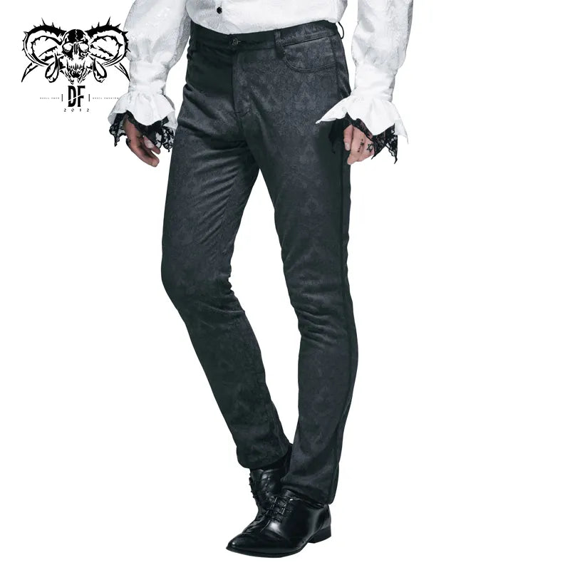 Pantalon jacquard gothique homme