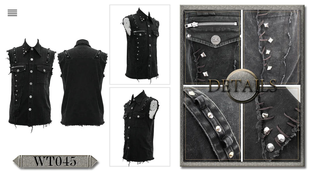 Gilet sans manche punk rock
