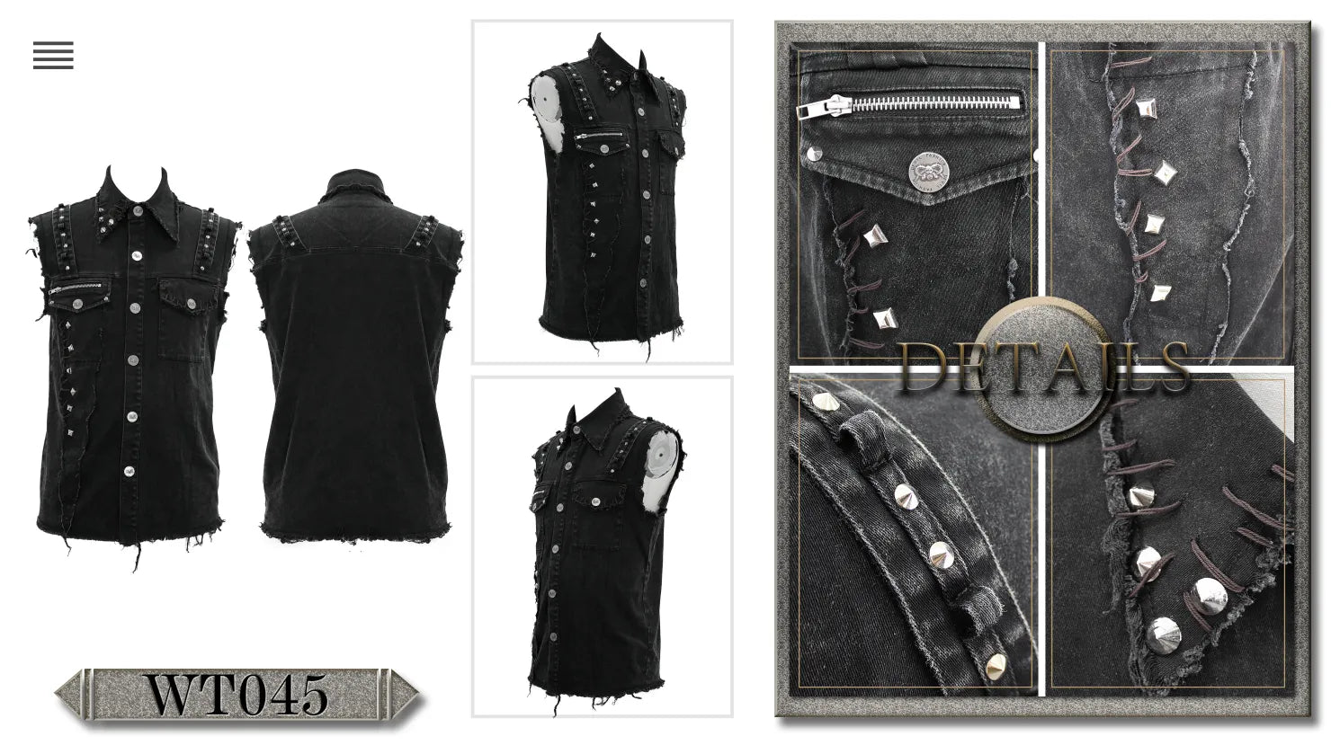 Gilet sans manche punk rock