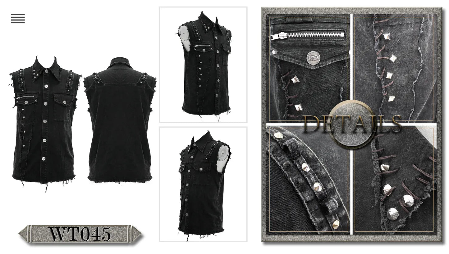 Gilet sans manche punk rock