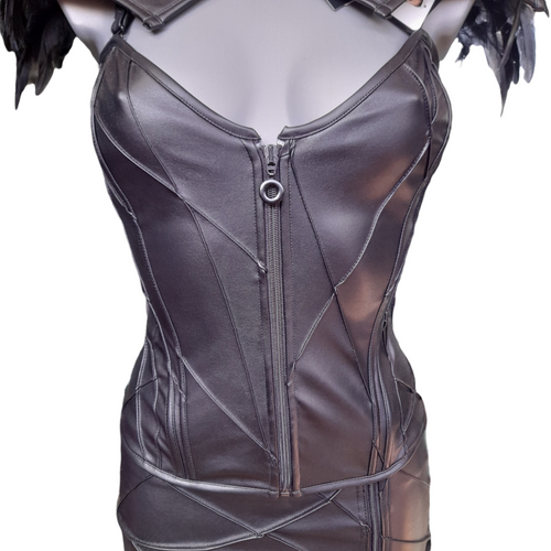 Bustier avec zip relief
