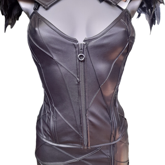 Bustier avec zip relief