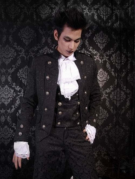 Veste aristocrate gothique à motif brocard