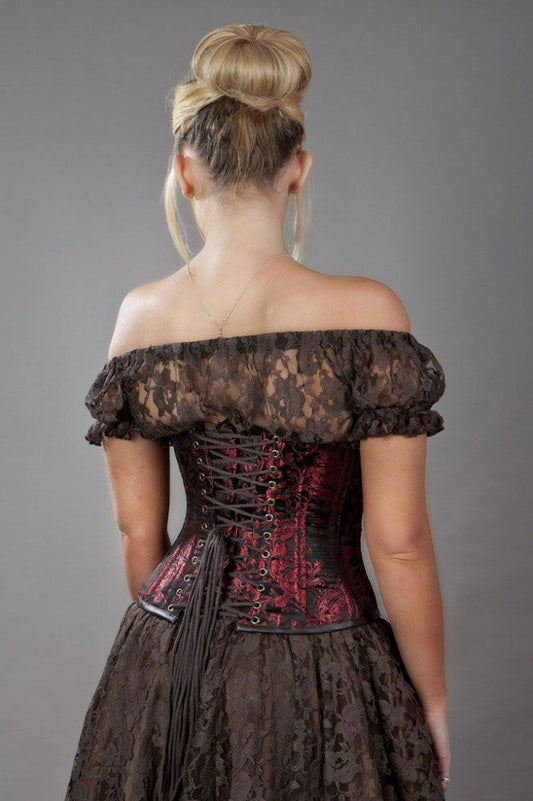 CORSET C-lock u/b RED king brocade