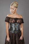 Bustier c-lock u/b SILVER king brocade