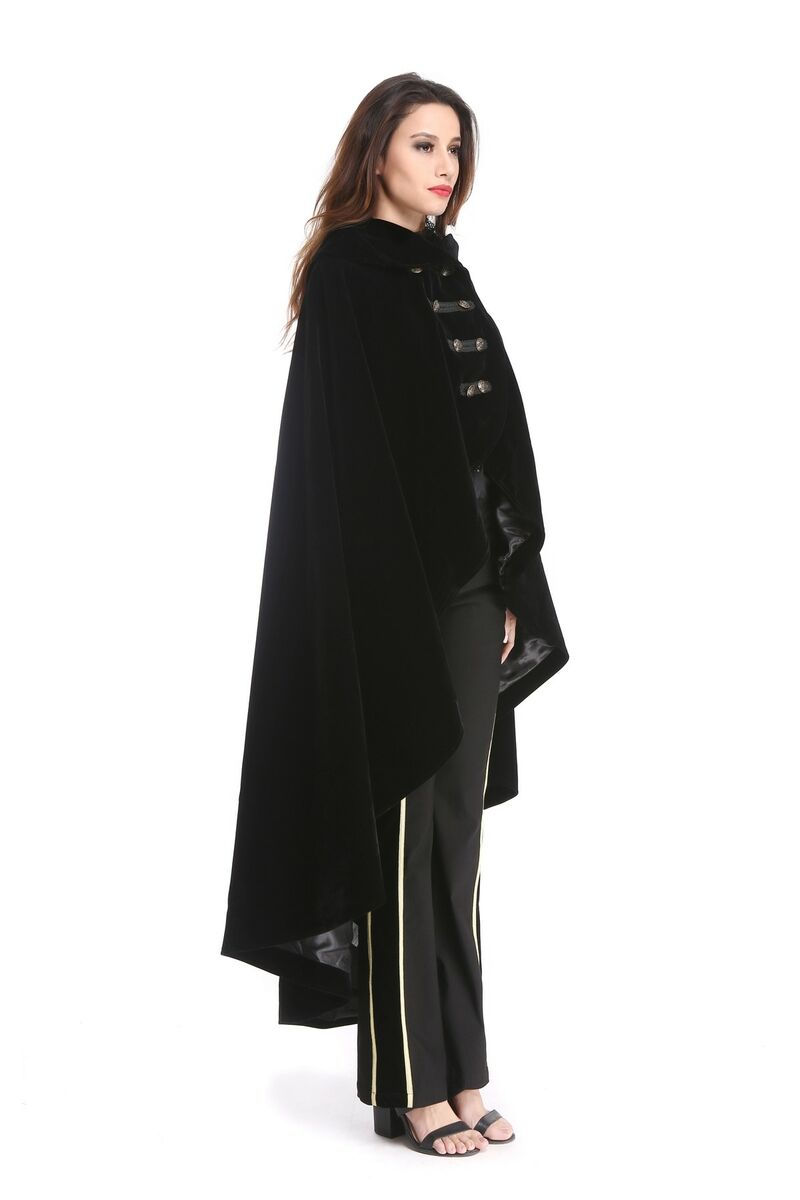CAPE VELOURS DOUBLURE NOIR