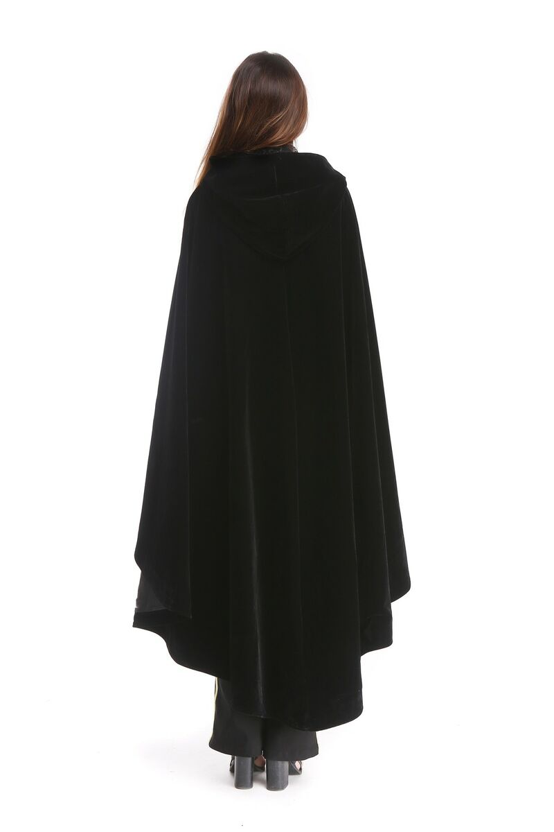 CAPE VELOURS DOUBLURE NOIR