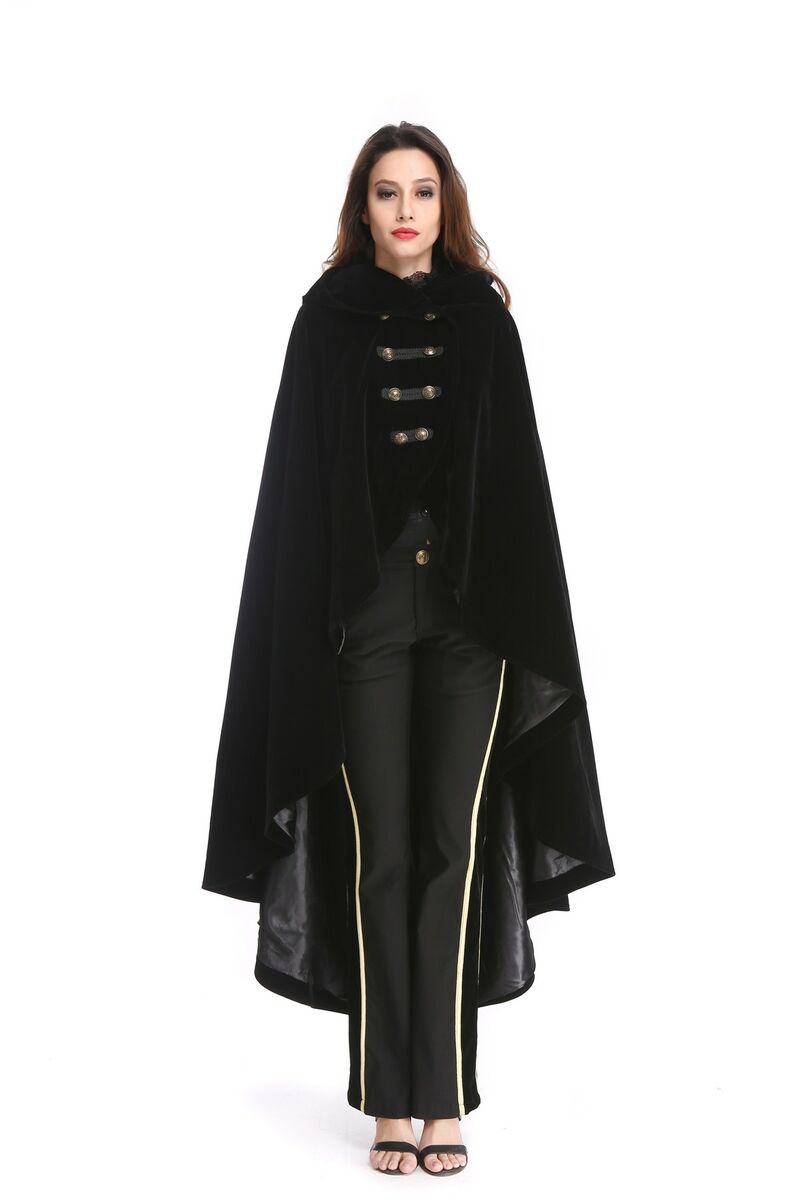 CAPE VELOURS DOUBLURE NOIR