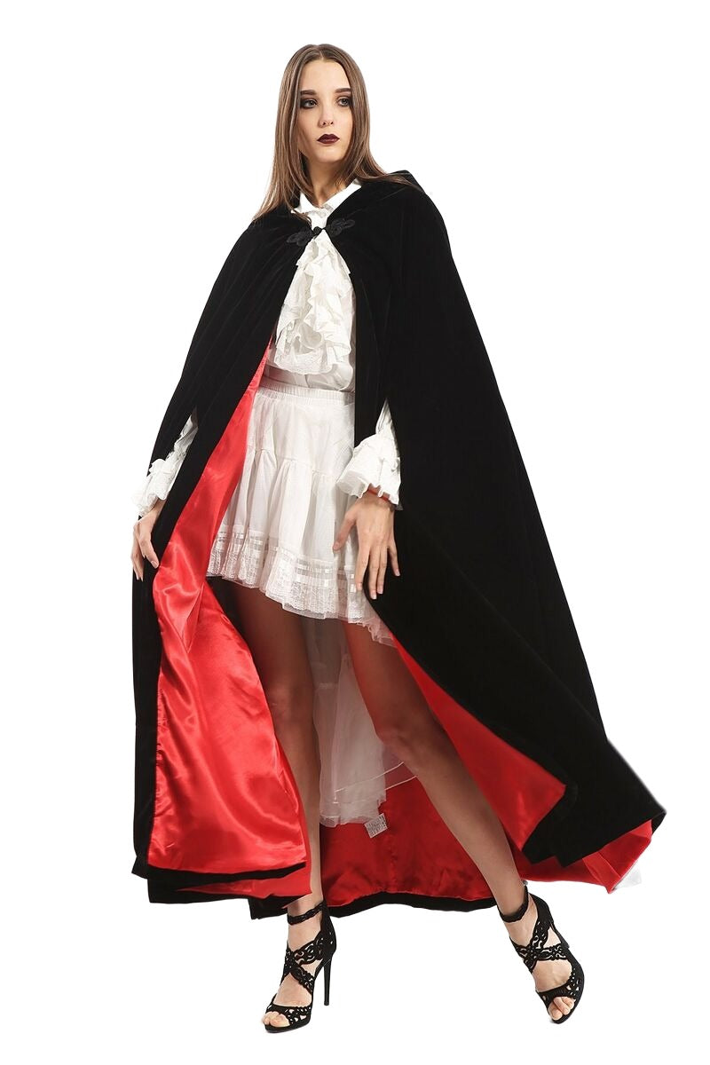 Cape Velours Victorienne Rouge