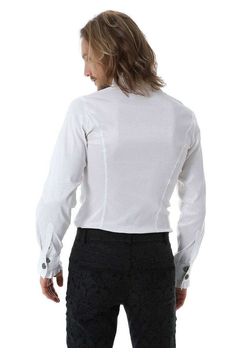 CHEMISE À JABOT CLASSIQUE BLANCHE