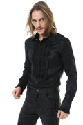 CHEMISE À JABOT CLASSIQUE NOIR