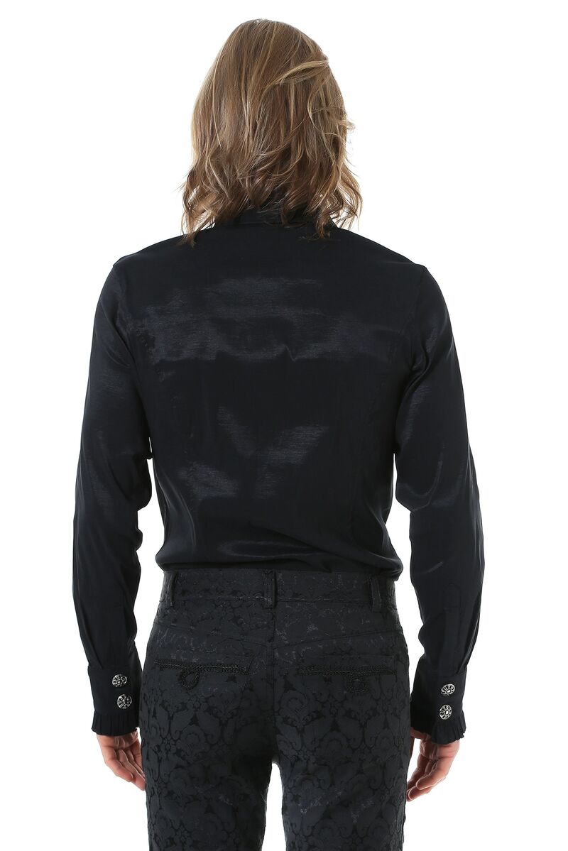CHEMISE À JABOT CLASSIQUE NOIR
