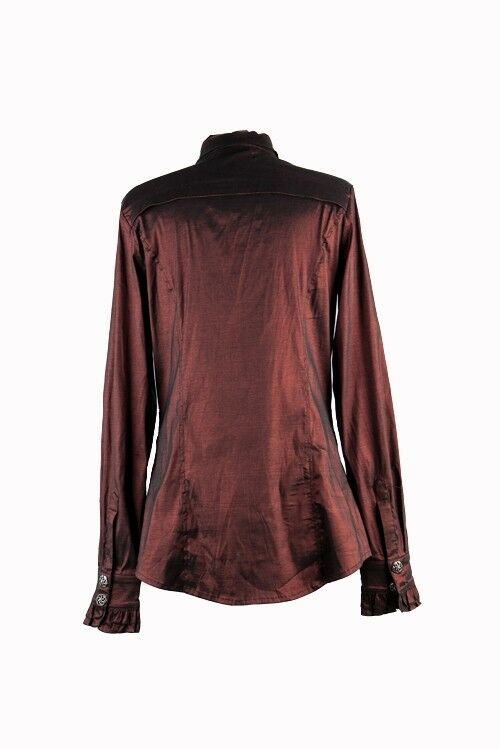 CHEMISE GOTHIQUE BORDEAUX ARISTOCRATE VICTORIEN HOMME TAFFETAS