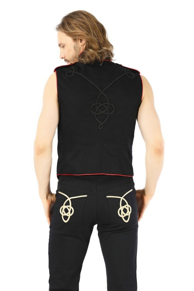 Gilet officier gothique noir