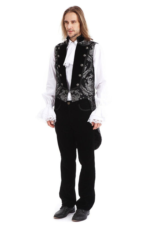 GILET ROYALISTE GOTHIQUE ARGENT