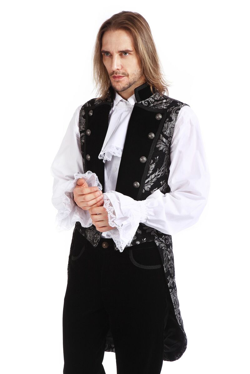 GILET ROYALISTE GOTHIQUE ARGENT