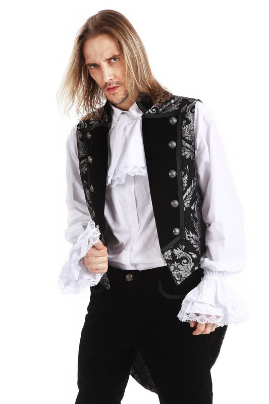 GILET ROYALISTE GOTHIQUE ARGENT