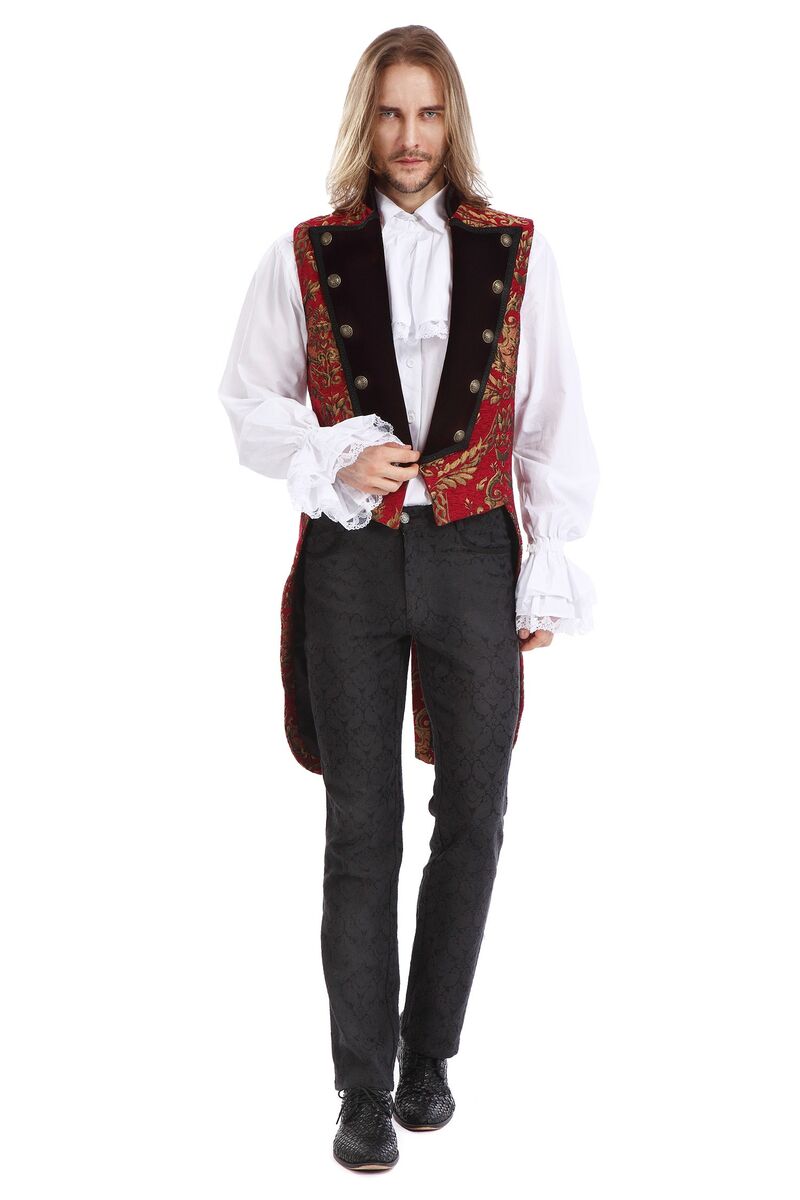 GILET ROYALISTE GOTHIQUE ROUGE