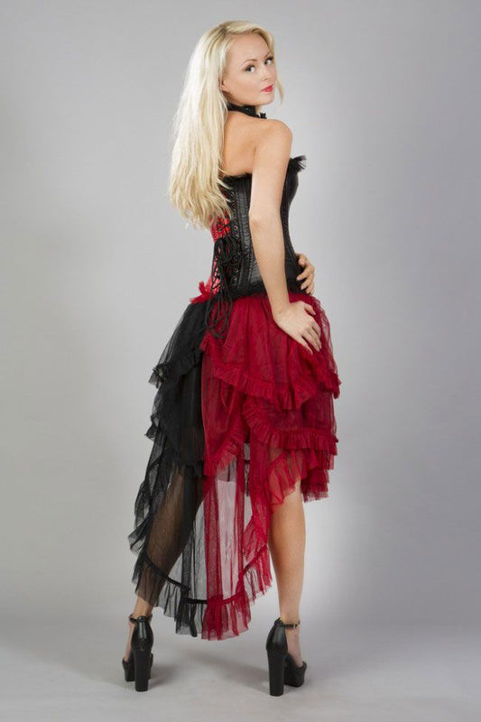 Bustier HARLEQUIN OB ROUGE/NOIR