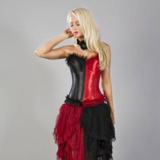 Bustier HARLEQUIN OB ROUGE/NOIR