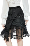 Jupe baroque en velours et dentelle