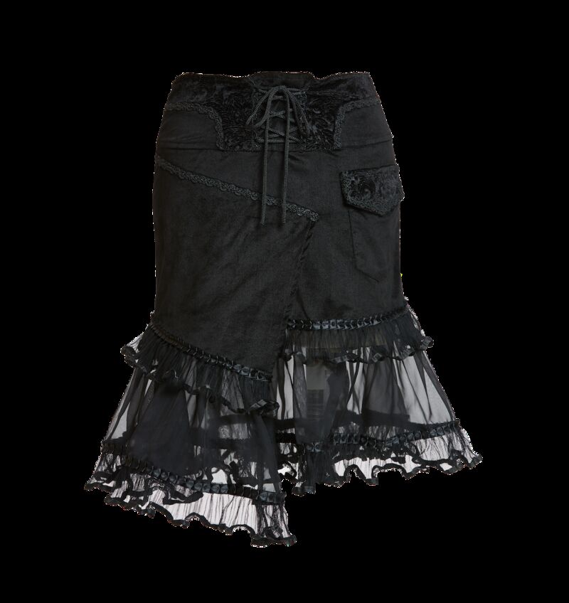 Jupe baroque en velours et dentelle