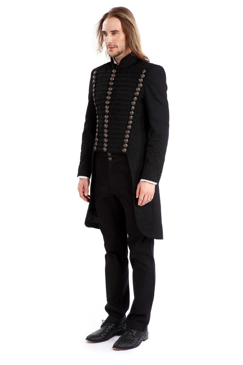 VESTE GOTHIQUE STYLE OFFICIER NOIR