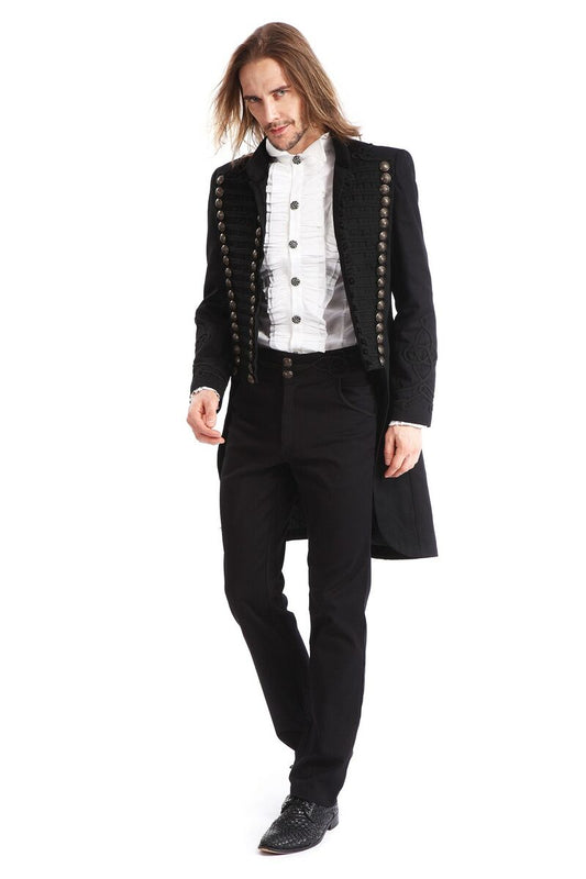 VESTE GOTHIQUE STYLE OFFICIER NOIR