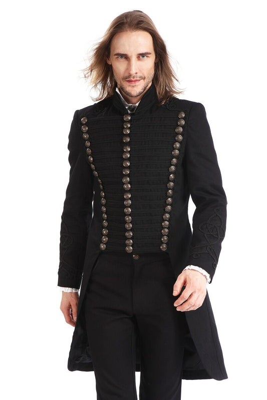 VESTE GOTHIQUE STYLE OFFICIER NOIR
