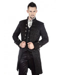 MANTEAU HOMME GOTHIQUE ARISTOCRATE VICTORIEN BROCARD NOIR