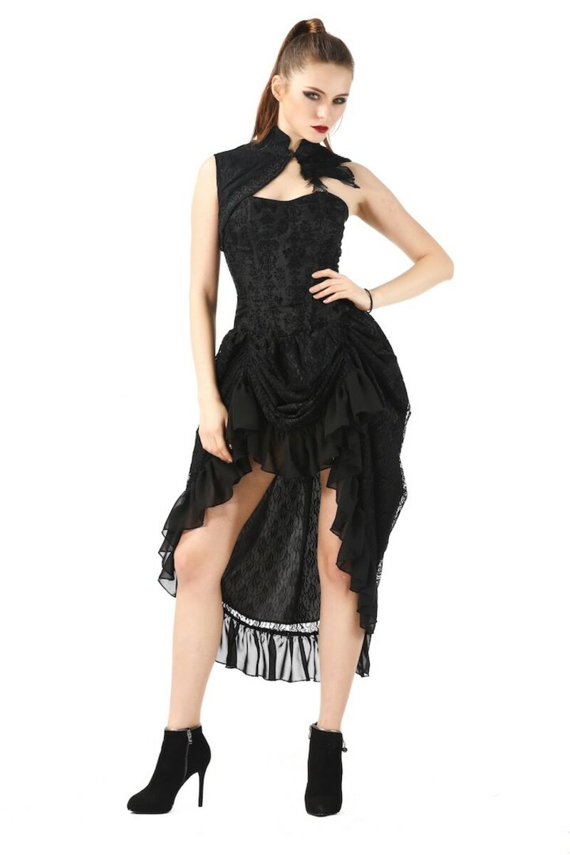 ROBE NOIR STYLE CABARET GOTHIQUE