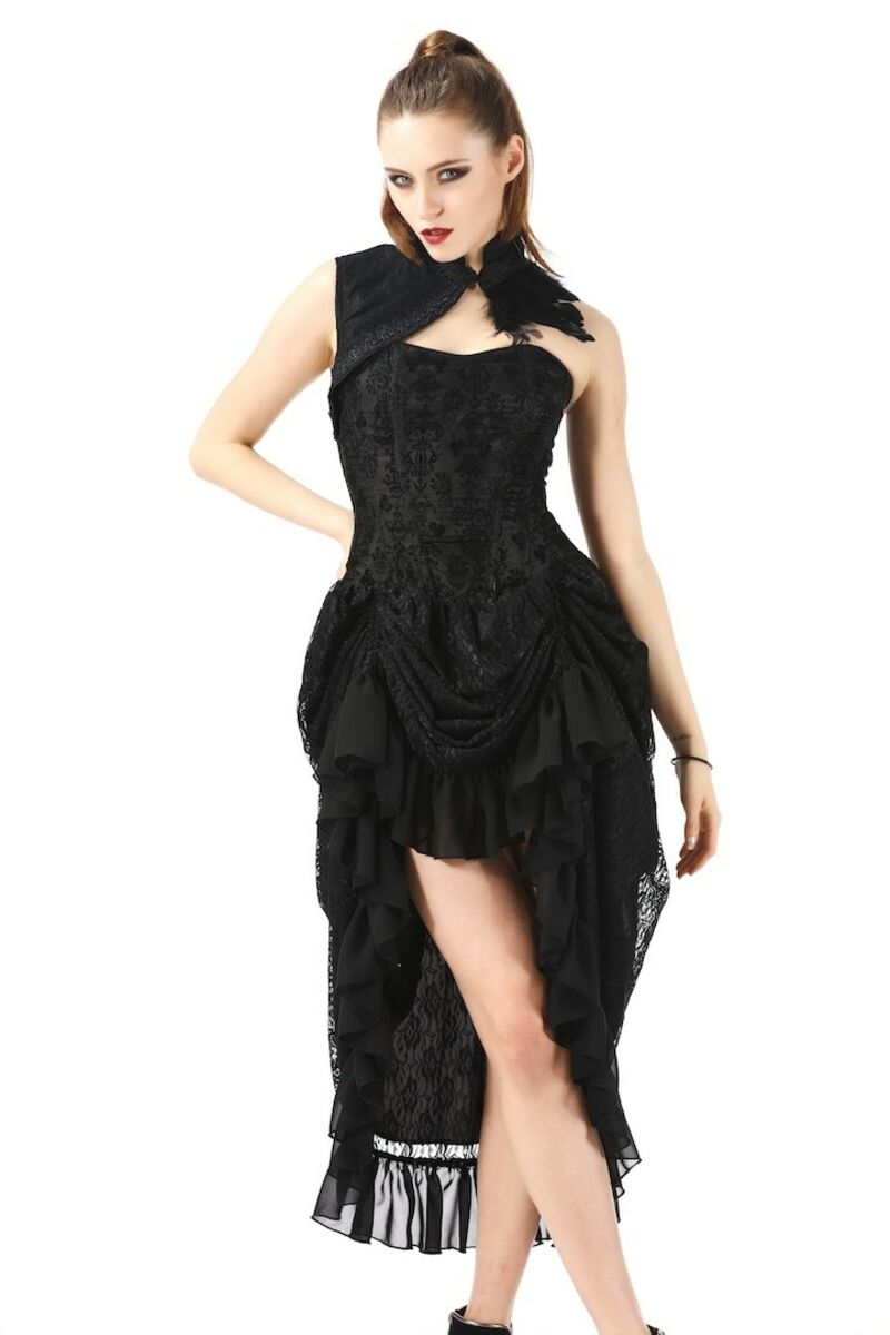ROBE NOIR STYLE CABARET GOTHIQUE