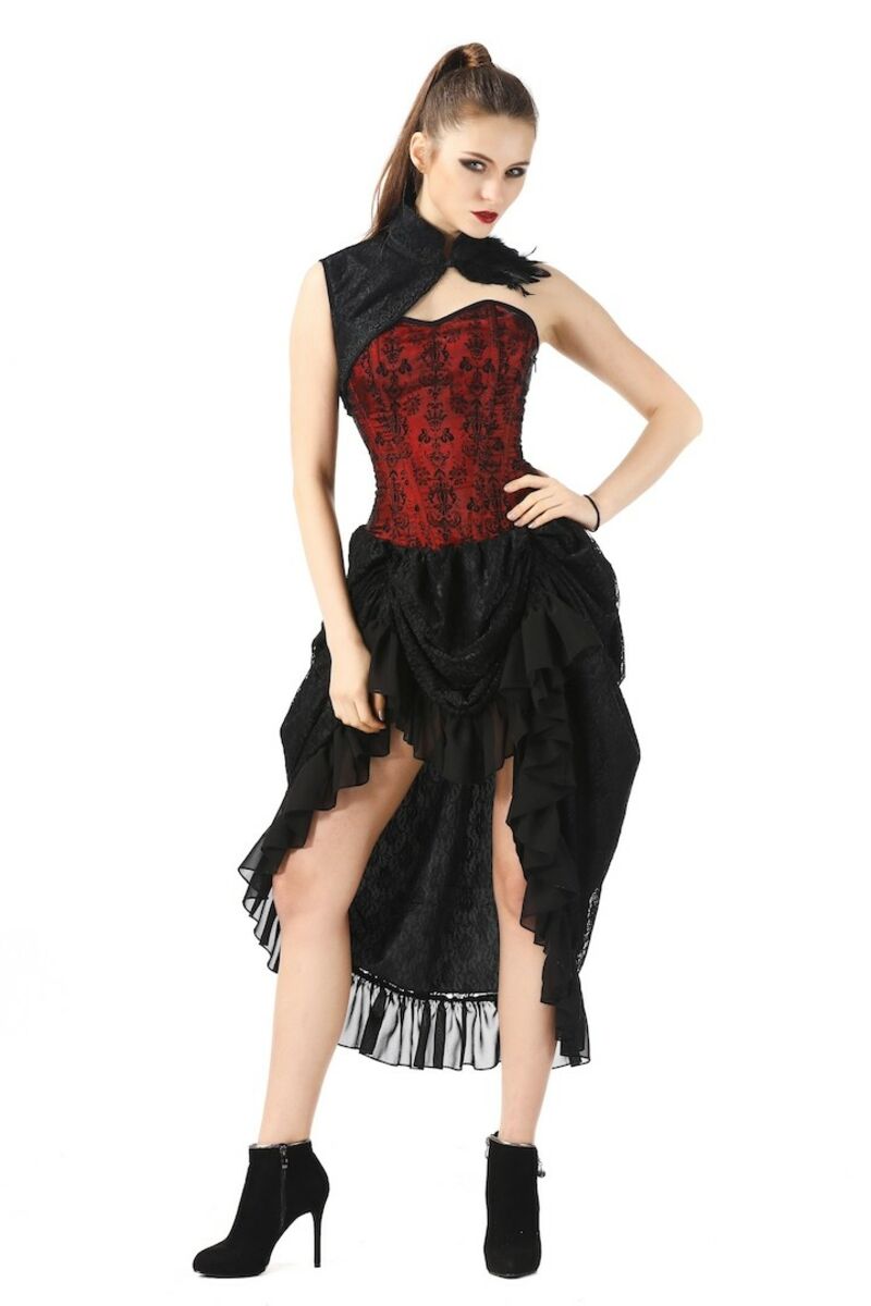 ROBE ROUGE STYLE CABARET GOTHIQUE