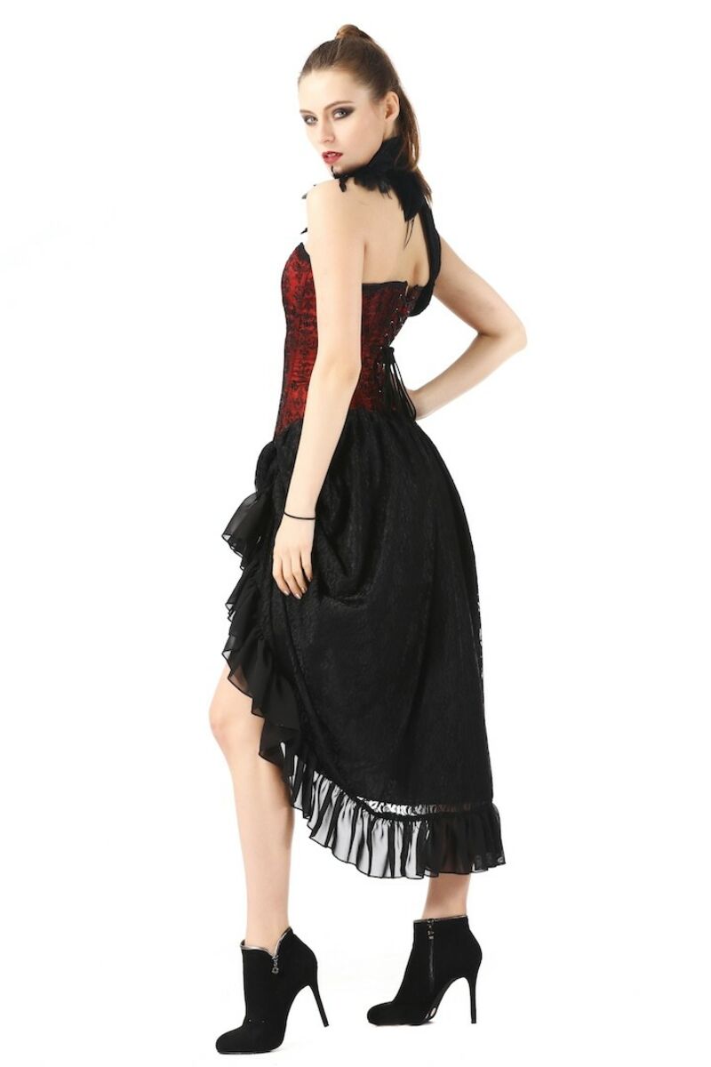 ROBE ROUGE STYLE CABARET GOTHIQUE