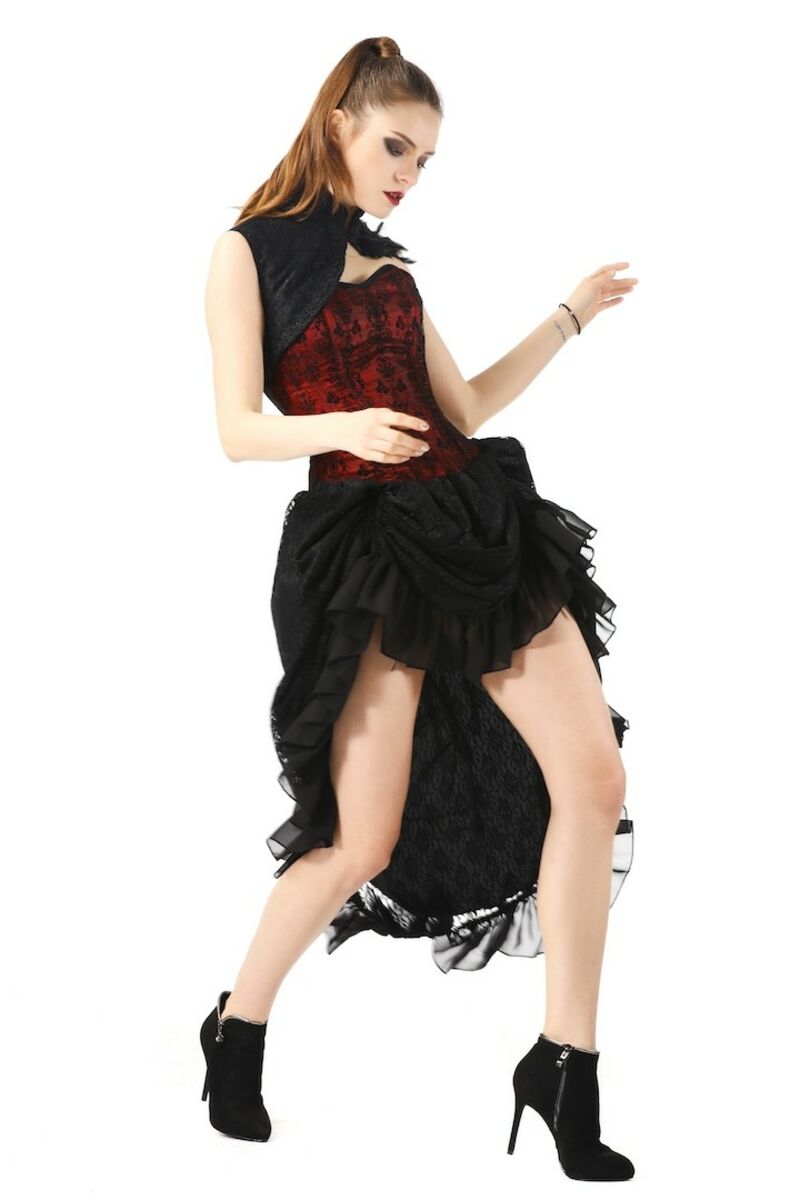 ROBE ROUGE STYLE CABARET GOTHIQUE