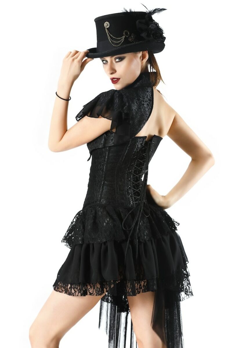 Tops bustier burlesque NOIR