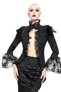 VESTE EN DENTELLE À PLUME