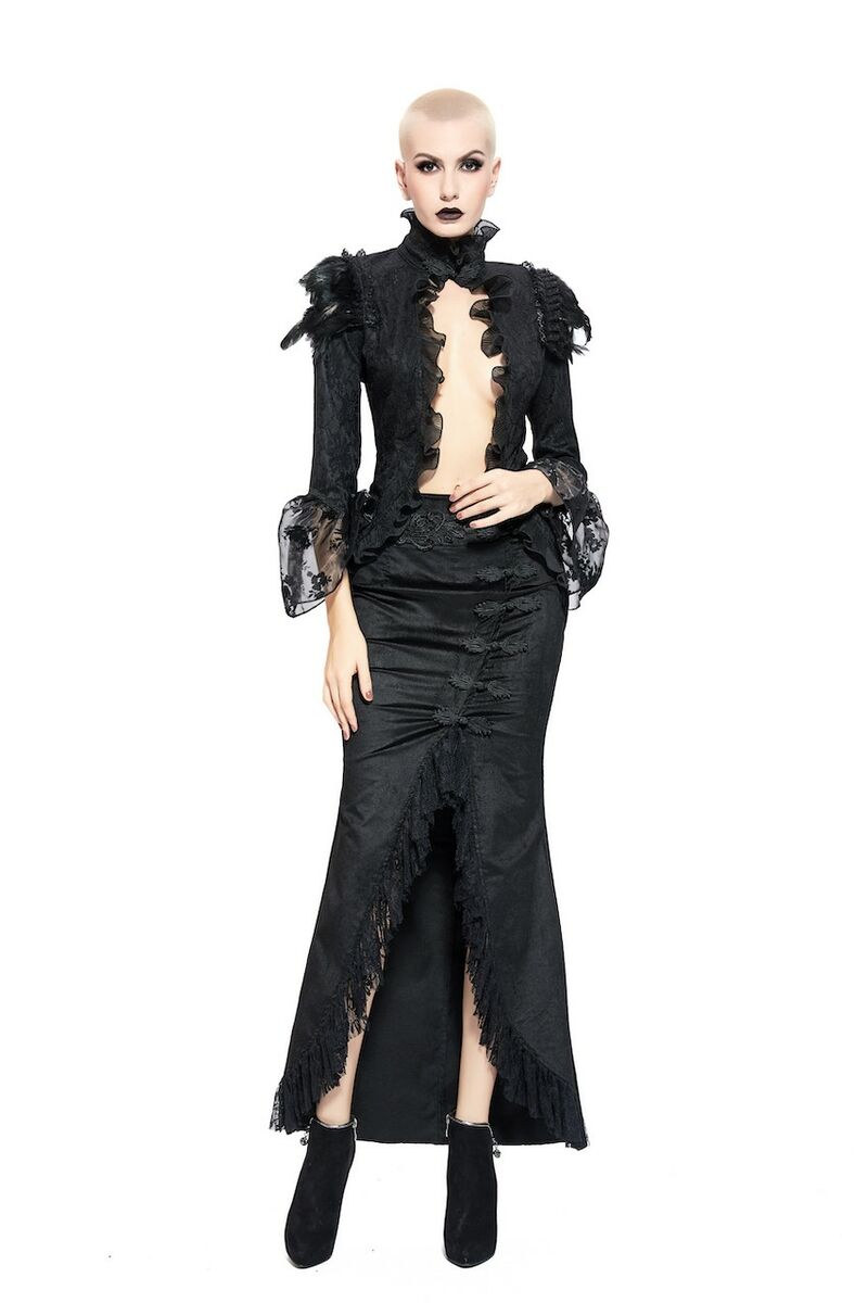VESTE EN DENTELLE À PLUME