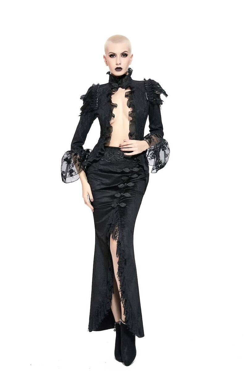 VESTE EN DENTELLE À PLUME