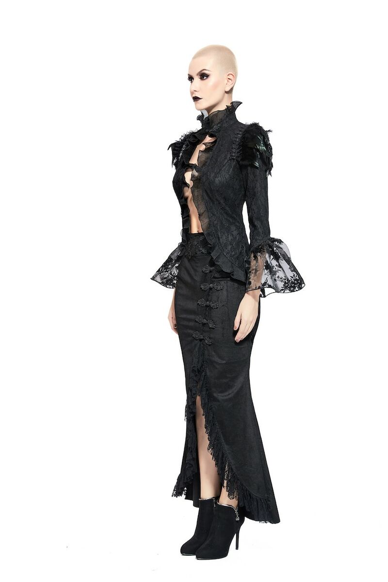 VESTE EN DENTELLE À PLUME