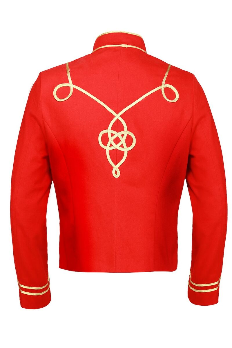 Veste officier style gothique rouge