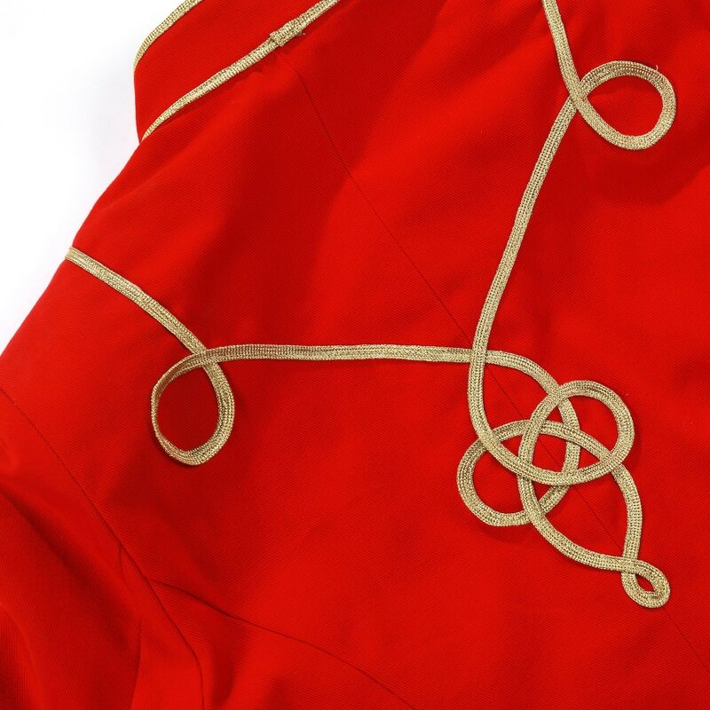 Veste officier style gothique rouge