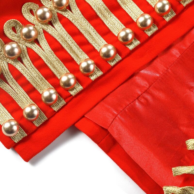 Veste officier style gothique rouge