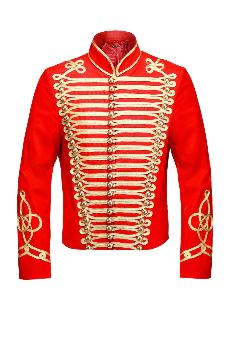 Veste officier style gothique rouge