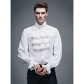 Chemise en mousseline gothique et son Jabot BLANCHE